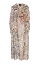 Biyan Razmira Bow Silk-blend Coat