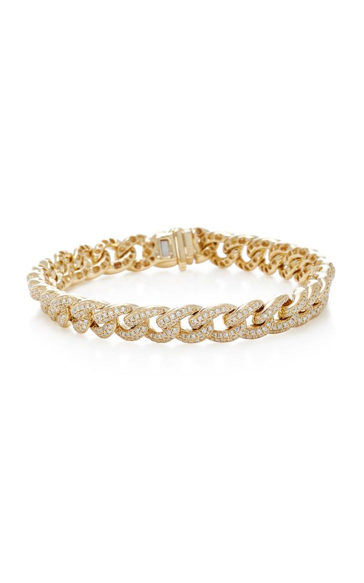 Sydney Evan Small Pave Link Bracelet