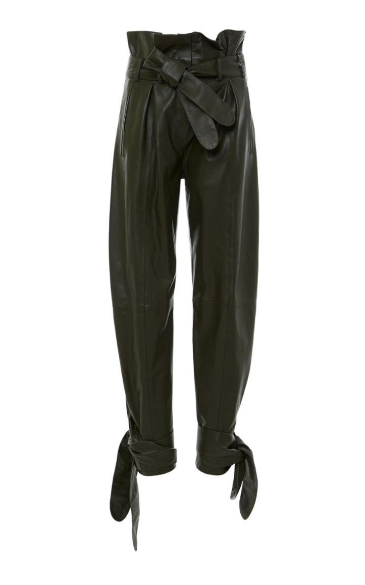 Moda Operandi Attico High-rise Leather Pants Size: 38
