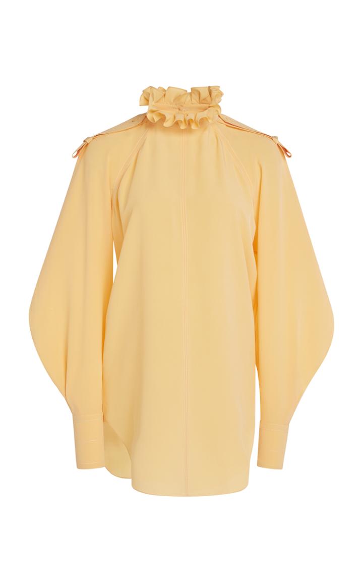 Nina Ricci Silk Ruffled Blouse