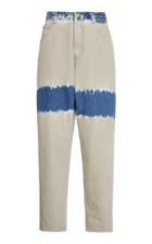 Moda Operandi Alberta Ferretti Tie-dyed Denim Trousers Size: 40