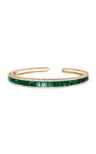 Moda Operandi L'atelier Nawbar 18k Yellow Gold Sandwiched Malachite Baguette Bangle
