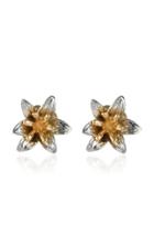 Bernard James Lily 14k Yellow And White Gold Earrings