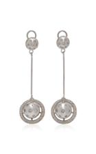 Lynn Ban Jewelry Saturn Sterling-silver Diamond Earrings