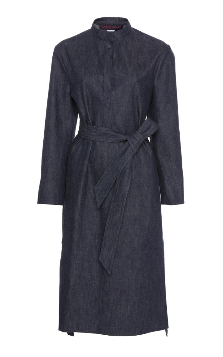 Martin Grant Long Sleeve Tunic Denim Dress