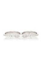 Yeprem Double-finger 18k White And Diamond Ring