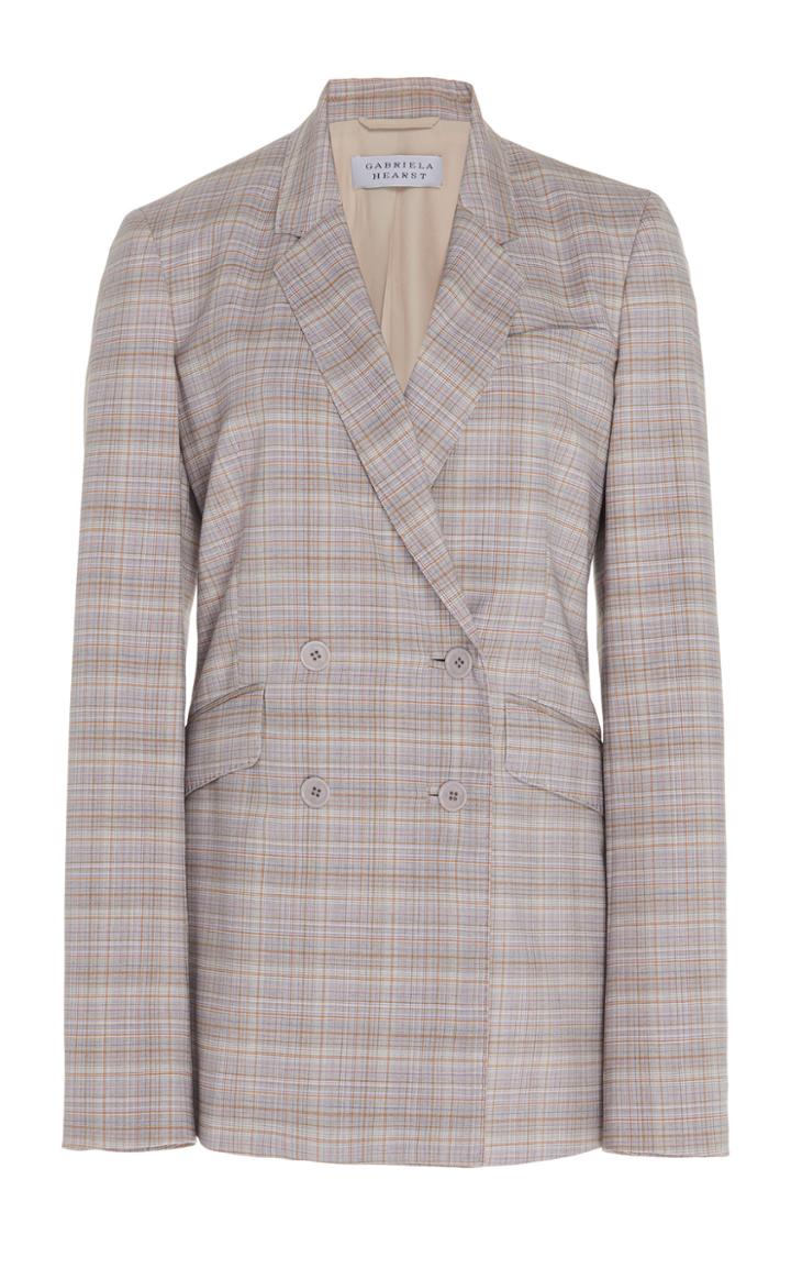 Gabriela Hearst Helena Double Breasted Wool-blend Blazer