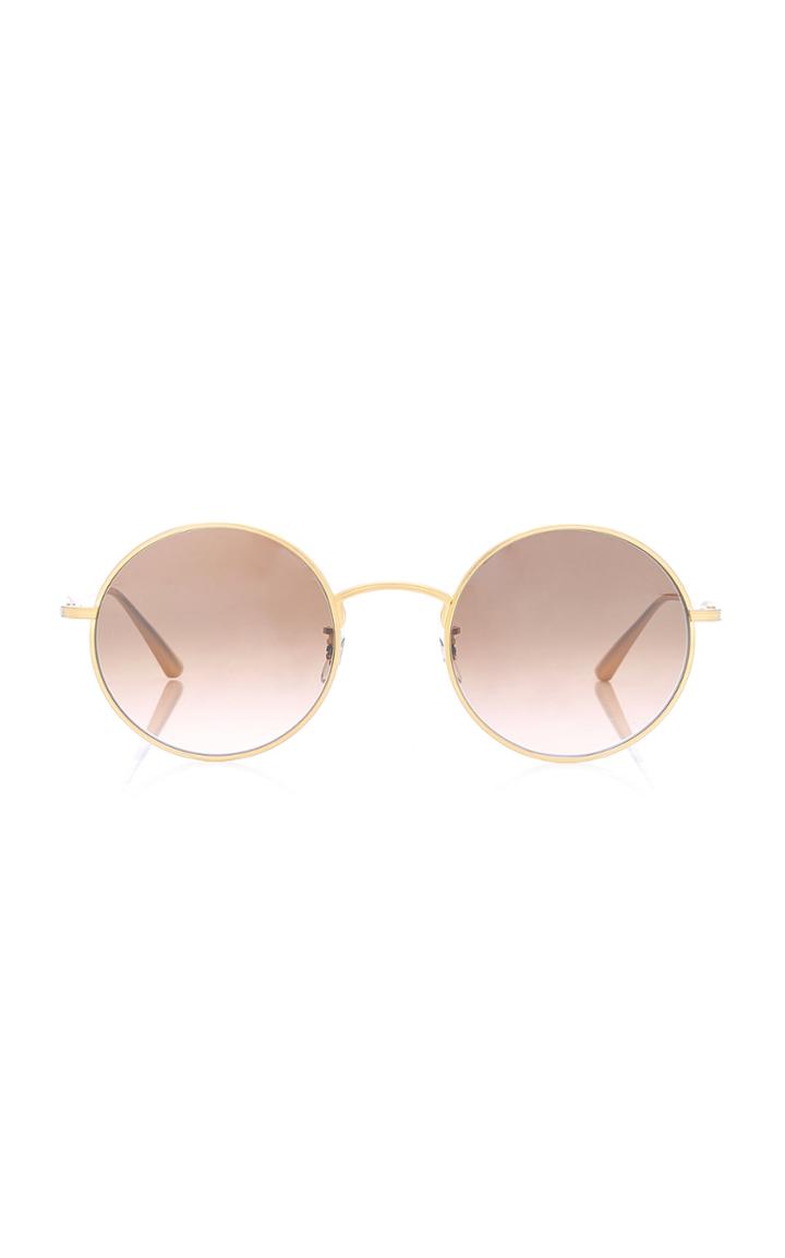 Moda Operandi Oliver Peoples The Row After Midnight Round Metal Sunglasses