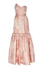 Moda Operandi Rodarte Tiered Metallic Handsewn Satin Gown Size: 0