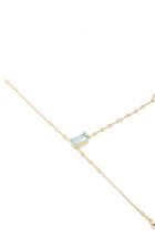 Jacquie Aiche 14k Yellow Gold Diamond And Aquamarine Finger Bracelet