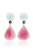 Bahina One-of-a-kind Pink Sapphire Drop Earrings