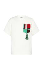 Jil Sander Embellished Pocket Cotton T-shirt