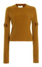 Moda Operandi Victoria Beckham Argyle-cutout Rib-knit Sweater