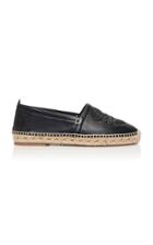 Loewe Embossed Textured-leather Espadrilles Size: 35