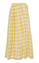 Moda Operandi Thierry Colson Java Checked Cotton-silk Midi Skirt Size: Xs