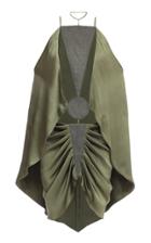 Balmain Beaded-trim Silk Mini Dress