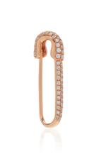 Moda Operandi Anita Ko 18k Rose Gold And Diamond Safety Pin Left Earring