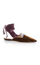 Attico Anne Embroidered Flats