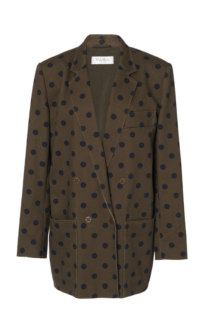 Max Mara Lago Polka Dot Cotton Blazer