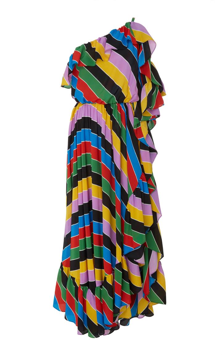 Philosophy Di Lorenzo Serafini Asymmetric Ruffle Midi Dress