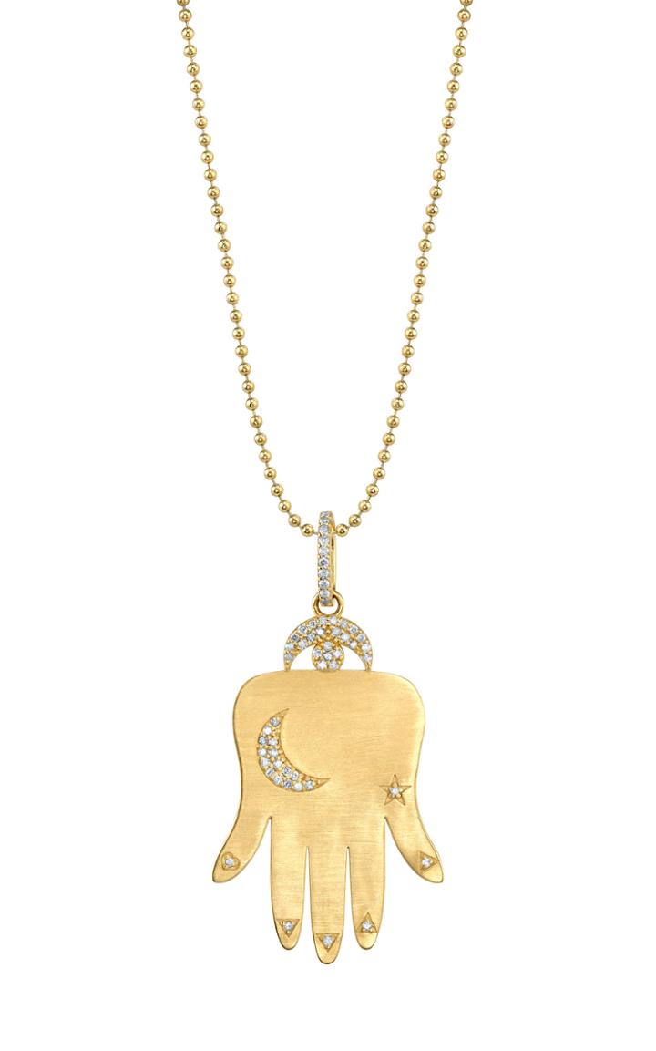 Moda Operandi Sheryl Lowe Gypsy Hand Of Fortune 14k Gold Diamond Necklace