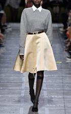 Prada A-line Silk Satin Skirt