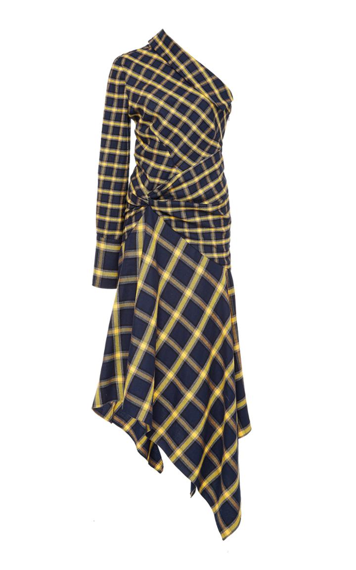 Monse Asymmetrical Patchwork Cotton Midi Dress