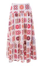 Moda Operandi La Doublej Balletto Tiered Printed Cotton Midi Skirt