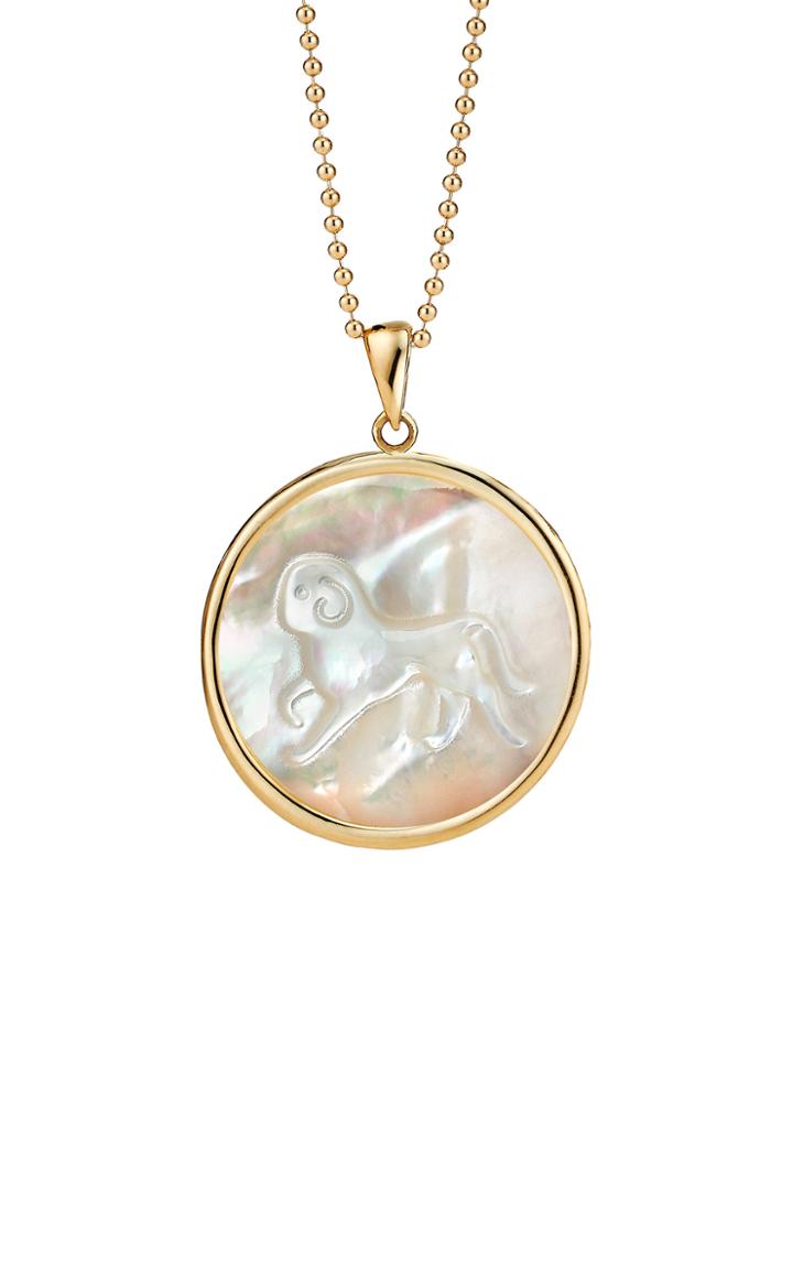 Ashley Mccormick Aries Mother-of-pearl 18k Yellow Gold Necklace