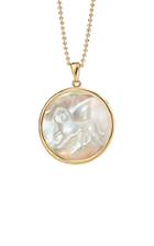 Ashley Mccormick Aries Mother-of-pearl 18k Yellow Gold Necklace