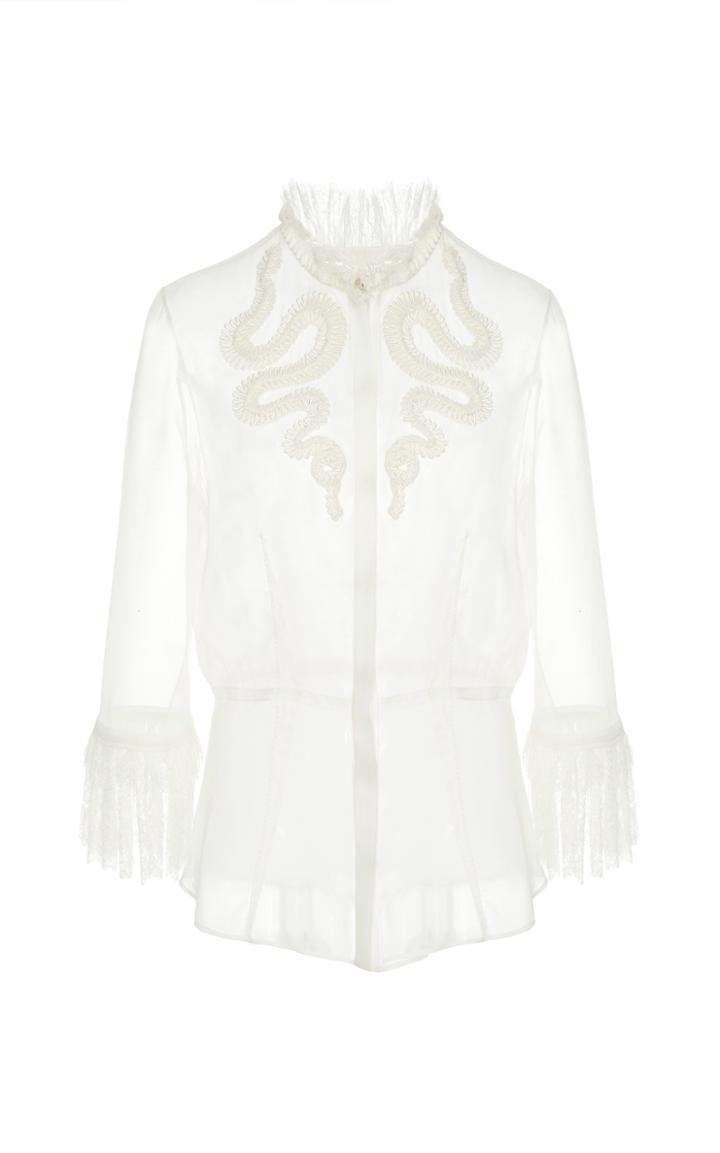 Roberto Cavalli Embroidered Silk Shirt