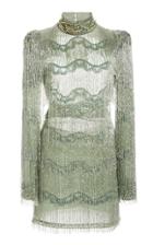 Moda Operandi Cucculelli Shaheen Metal Braid Fringe Mini Dress