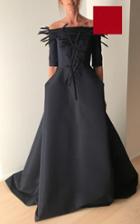 Herve Pierre Off-the-shoulder Gown