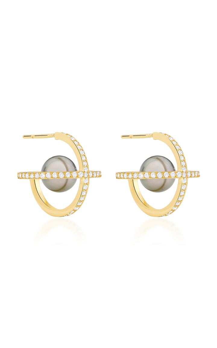 Yael Sonia Polaris 18k Gold, Pearl And Diamond Earrings