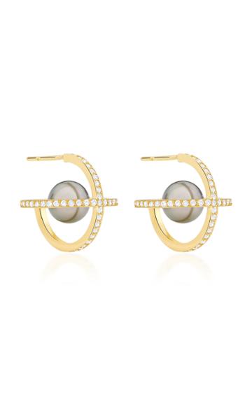 Yael Sonia Polaris 18k Gold, Pearl And Diamond Earrings