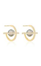 Yael Sonia Polaris 18k Gold, Pearl And Diamond Earrings