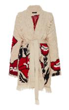 Alanui Floral Embroidered Cashmere Knit Cardigan