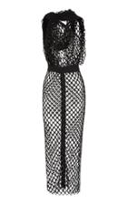 Maticevski Pixel Net Cowl Neck Midi Dress