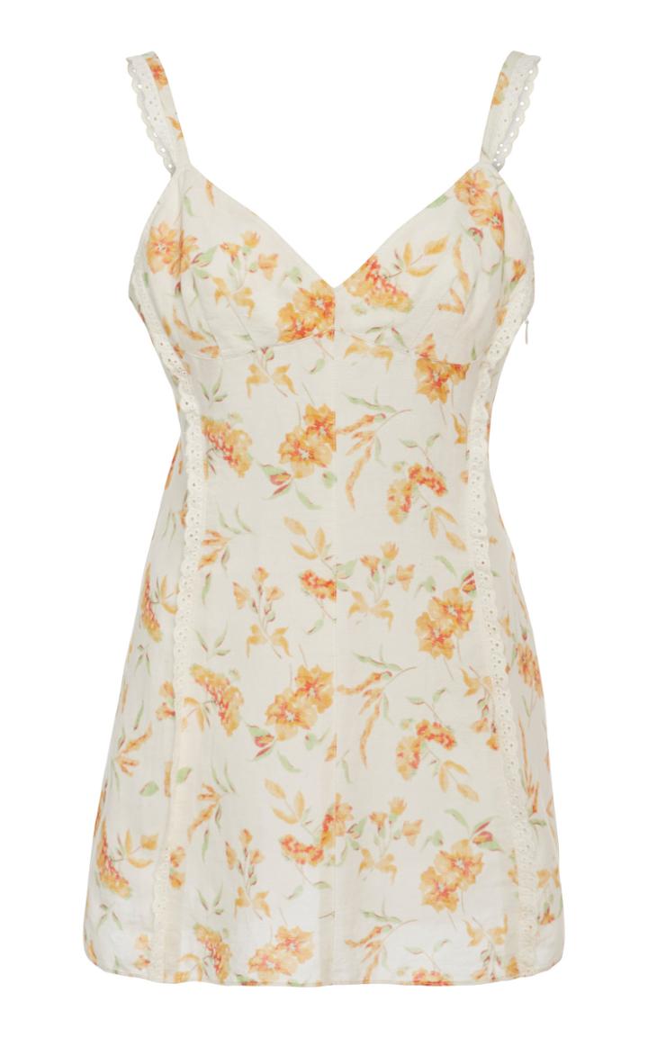 Loveshackfancy Kitty Cotton And Linen Blend Dress