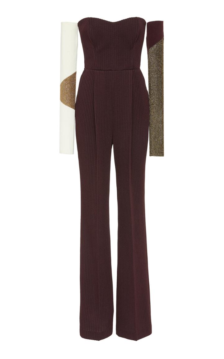 Missoni Strapless Ribbed Knit Jumpsuit