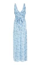 Loveshackfancy Kendall Bow-tie Detailed Floral-print Silk Dress