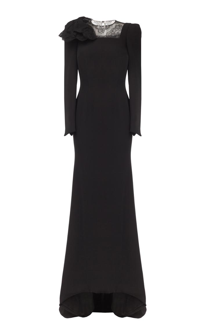 Ulyana Sergeenko Demi Couture Long Sleeve Bow Gown