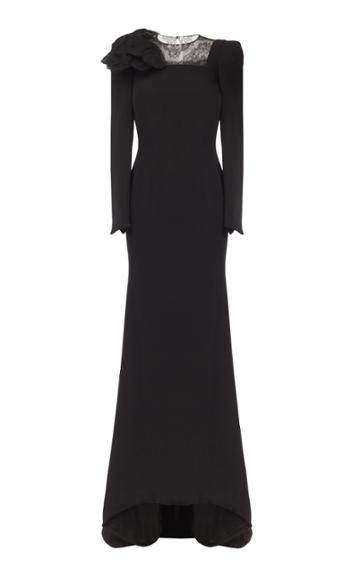 Ulyana Sergeenko Demi Couture Long Sleeve Bow Gown