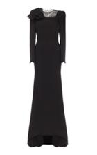Ulyana Sergeenko Demi Couture Long Sleeve Bow Gown