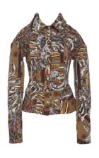 Mugler Patchwork Tapestry Corset Twill Jacket