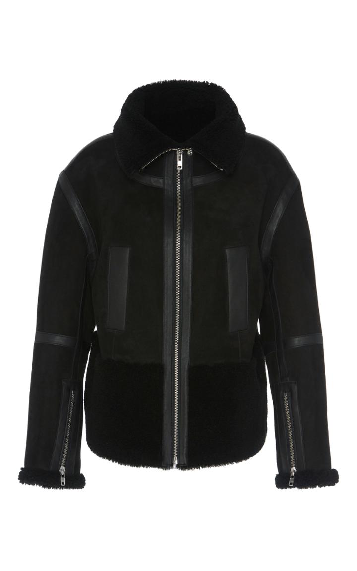 Courrges Oversized Sheep Biker Jacket