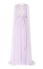 Zuhair Murad Silk Chiffon Cape Dress