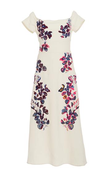 Tanya Taylor Embroidered Lottie Dress