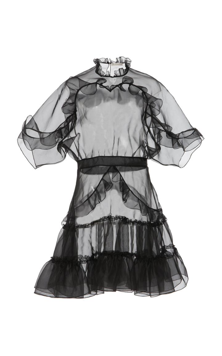 Mary Katrantzou Ruffled Silk Organza Dress