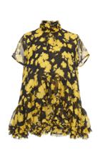 Rochas Flower Printed Chiffon Blouse